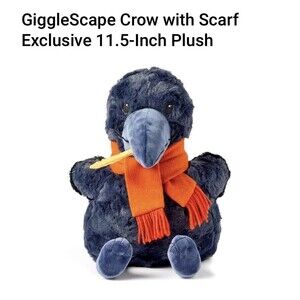 Large Plush Raven Stuffed Animal Soft Toy With Scarf 12 Inches New